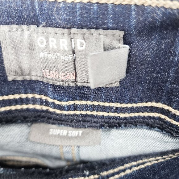 Torrid Womens Plus Size Denim Jeans Super Soft Feel The Fit Blue Size L Tall - Picture 5 of 12